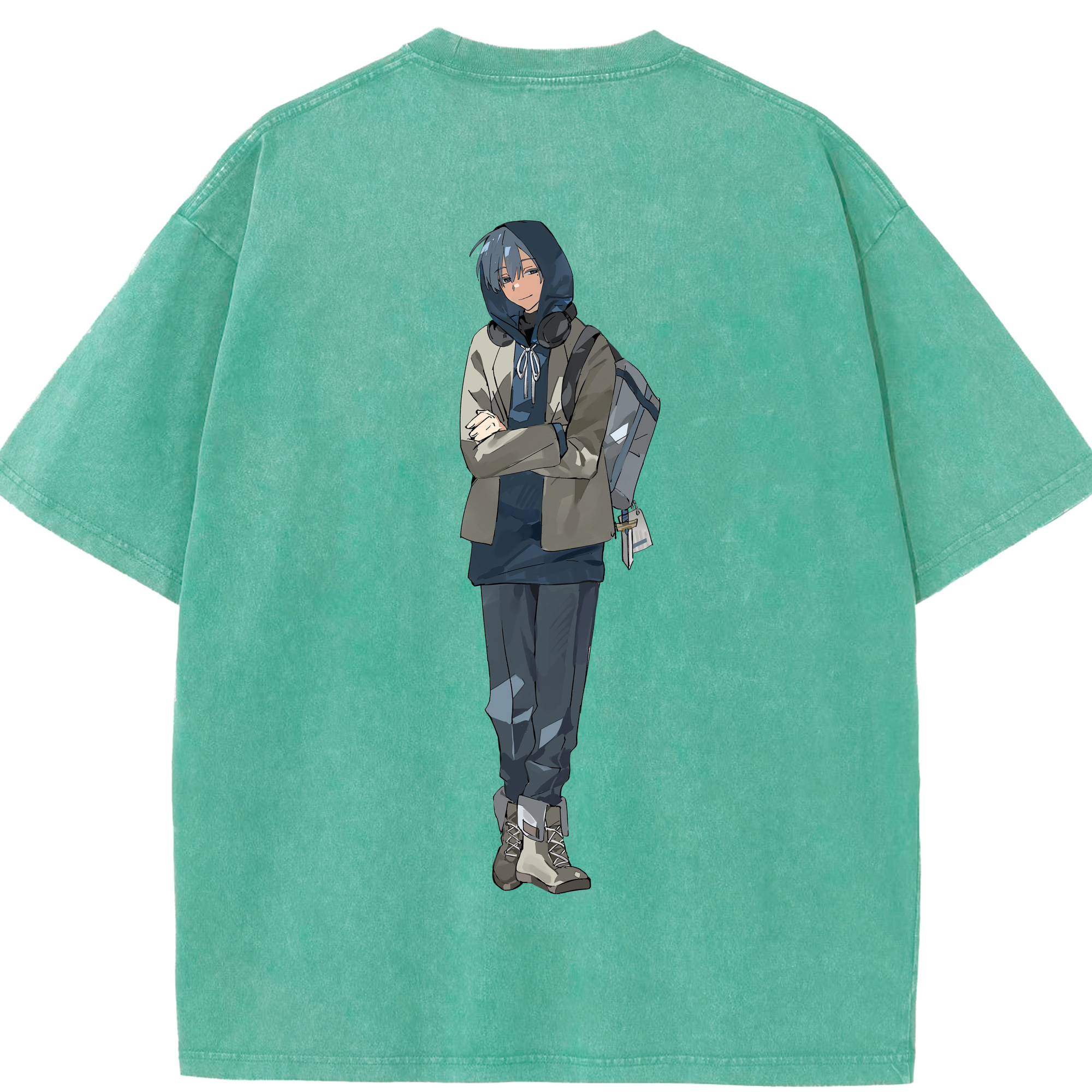 （画像用） 葬送のフリーレン Frieren 綿100% ヴィンテージ風 半袖Tシャツ（背面プリント）